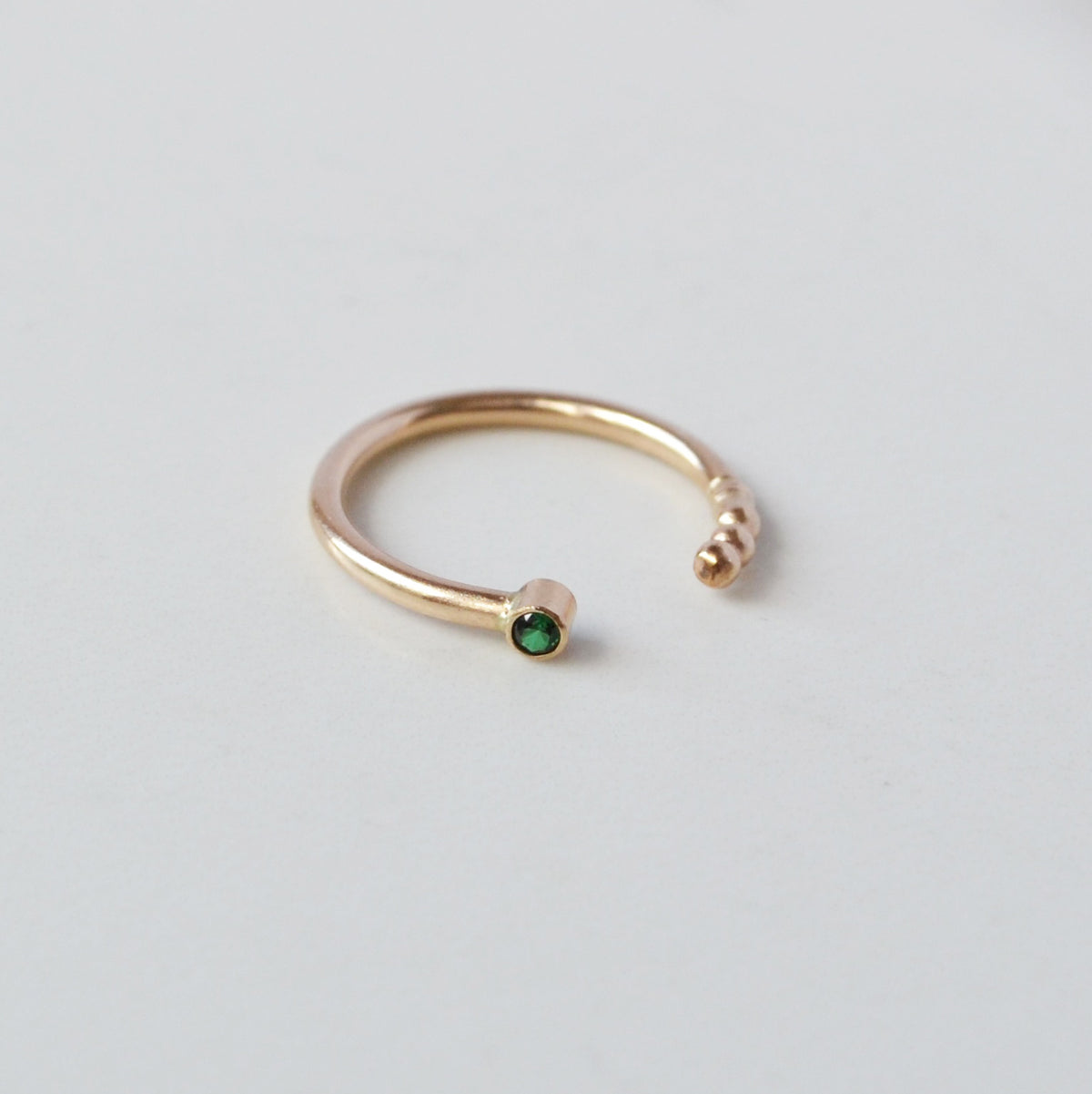 Coil Ring, Emerald