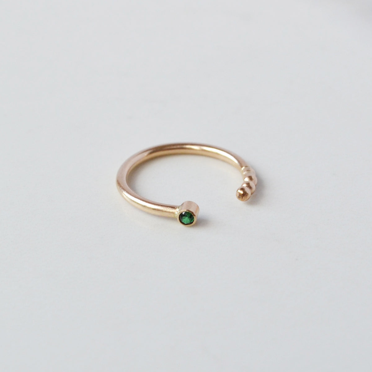 Coil Ring, Emerald