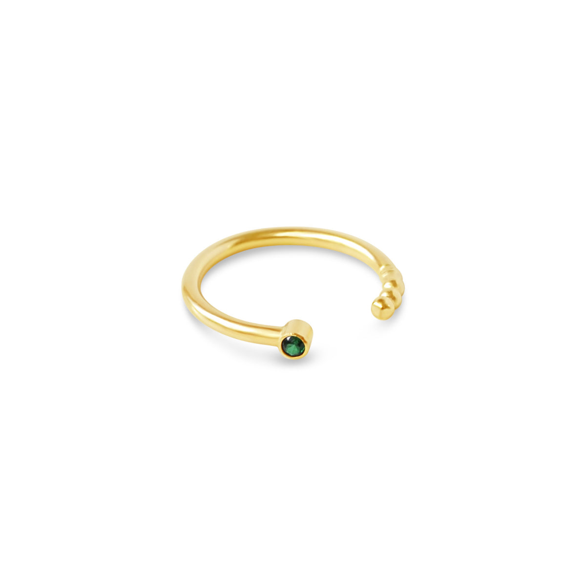 Coil Ring, Emerald