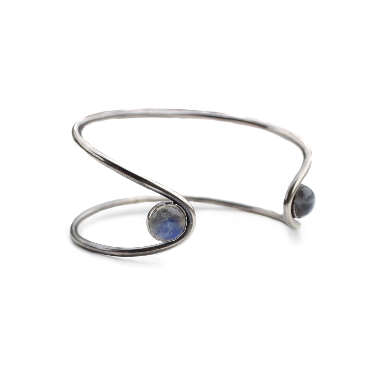 Double Orbit Bracelet, Moonstone, Gold or Silver