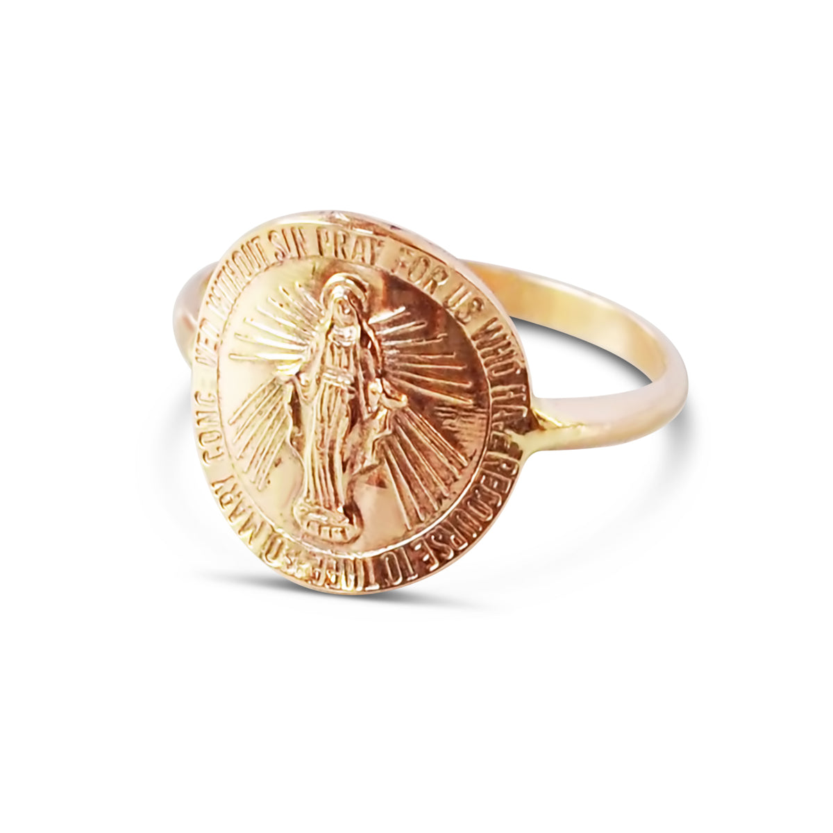 Mother Mary Coin Ring