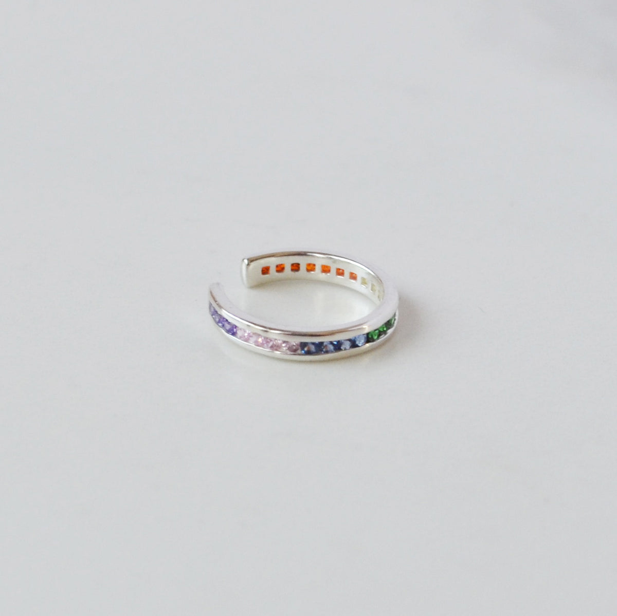 Pave Ear Cuff, Rainbow