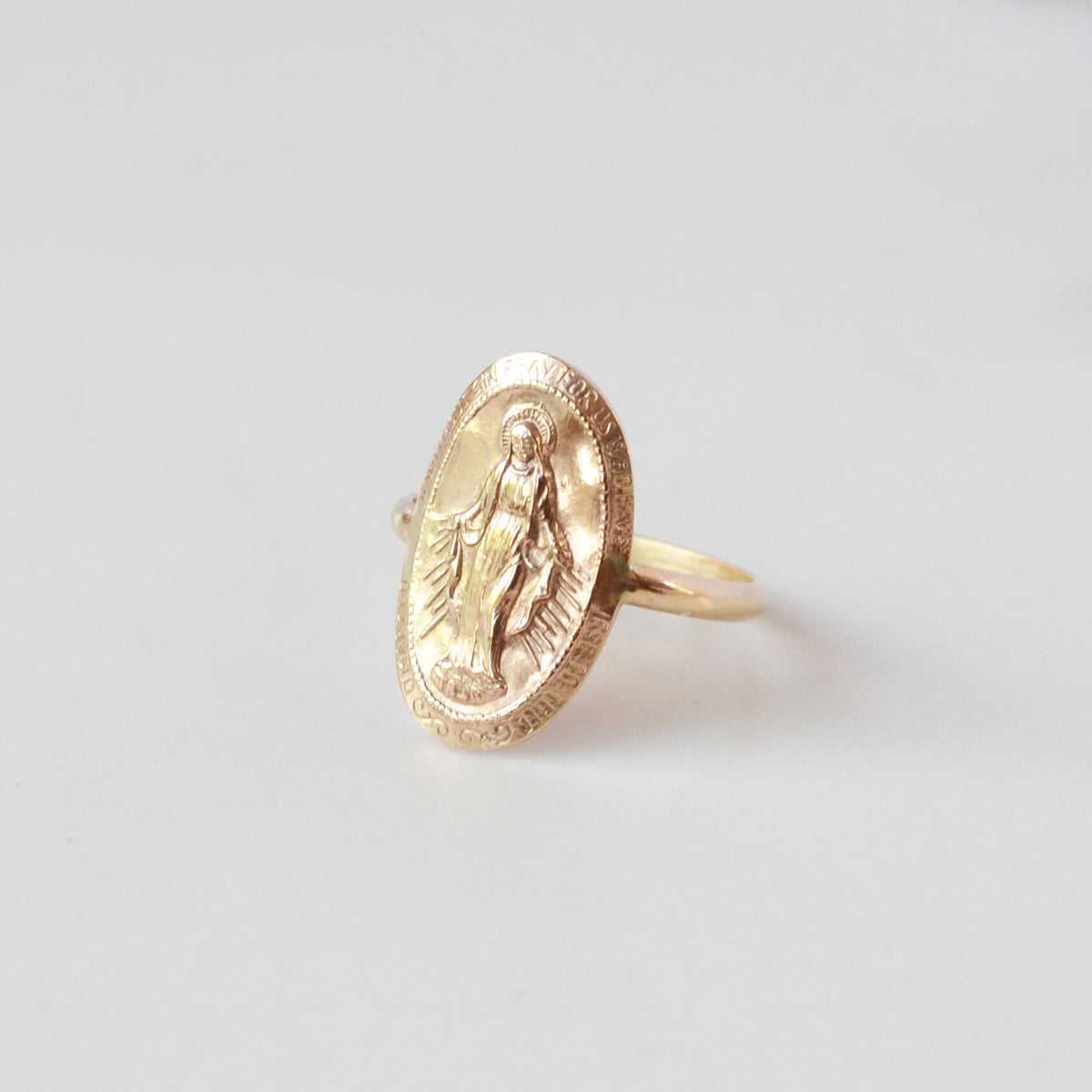 Oval Virgin Mary Ring