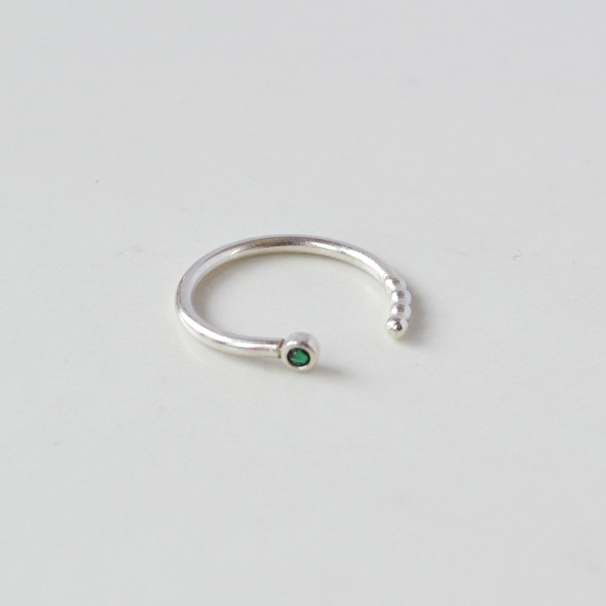 Coil Ring, Emerald