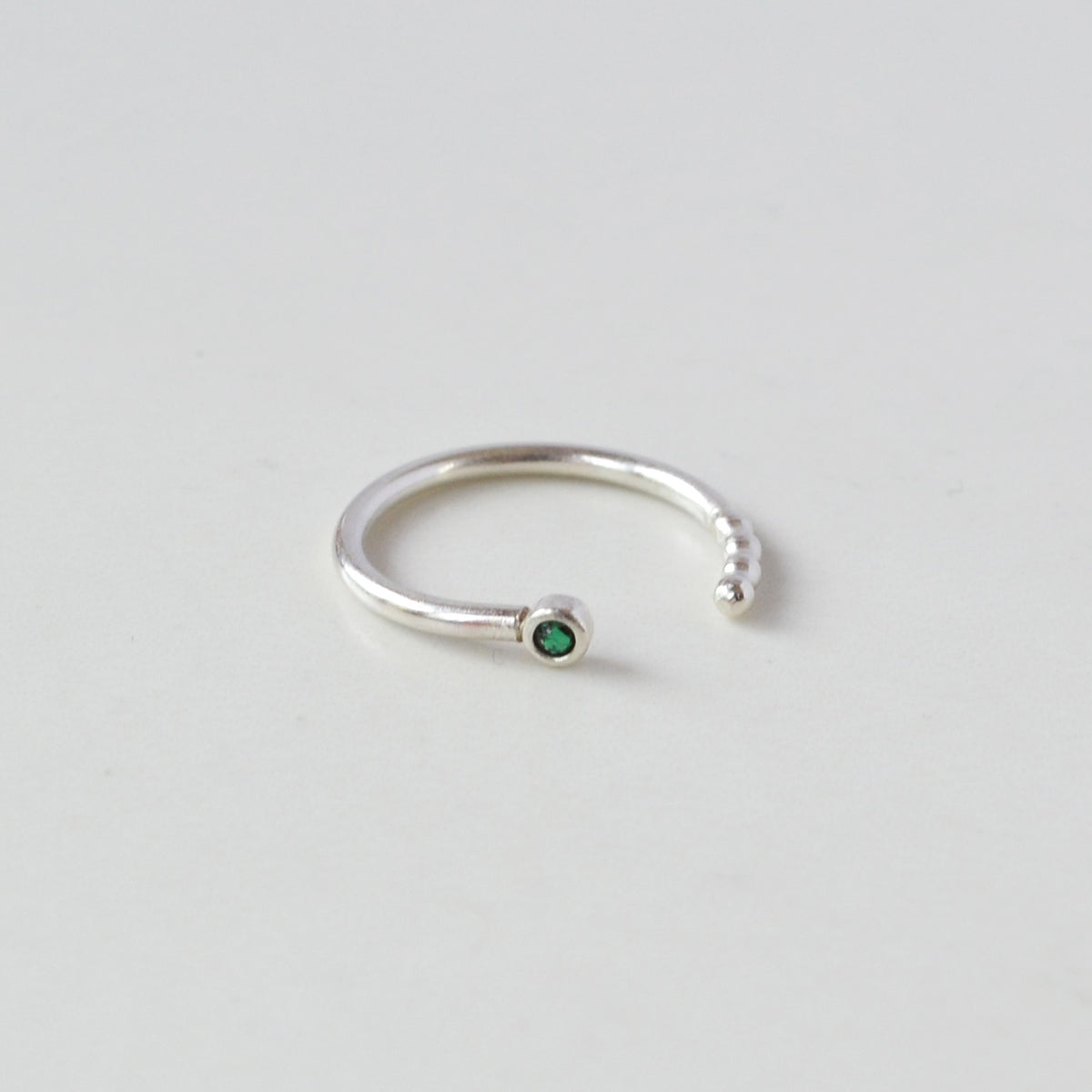 Coil Ring, Emerald