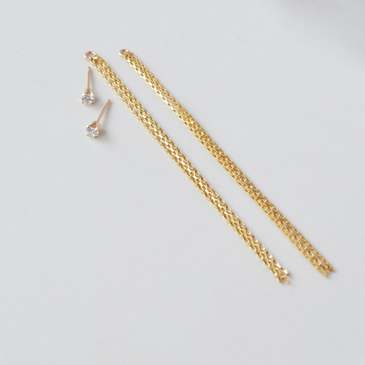 Gemstone Fringe Ear Jackets, CZ