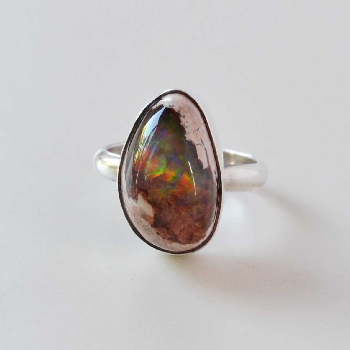 Astrid Celtic Fire Opal Ring – Celtic Crystal Design Jewelry