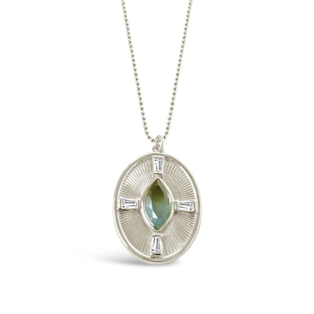 Sunray Necklace- Ocean Quartz