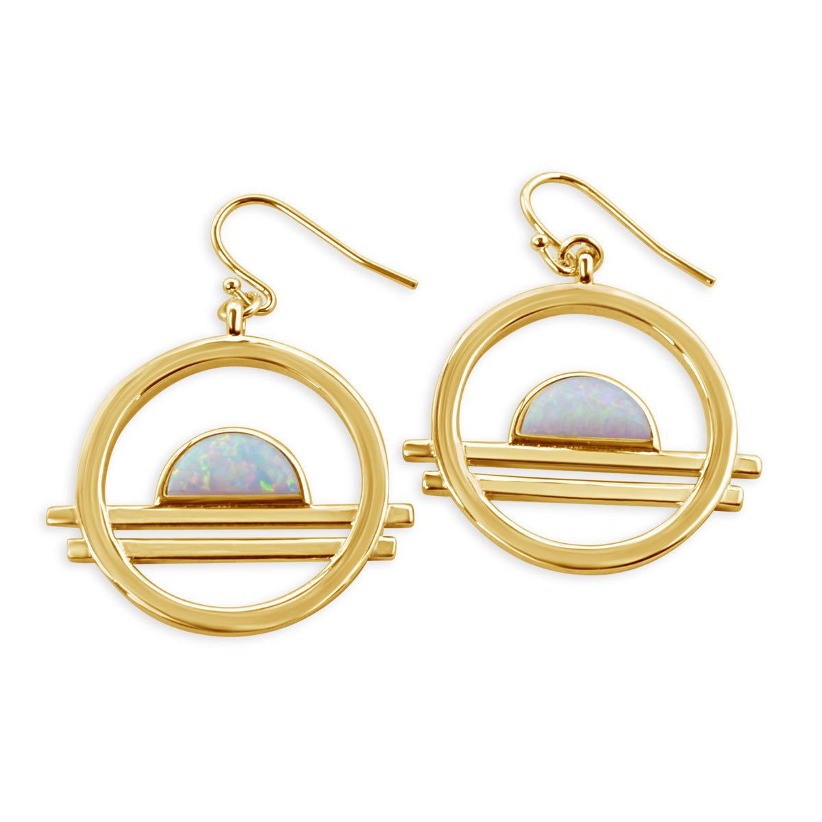 Ocean Drive Hoops- Opal