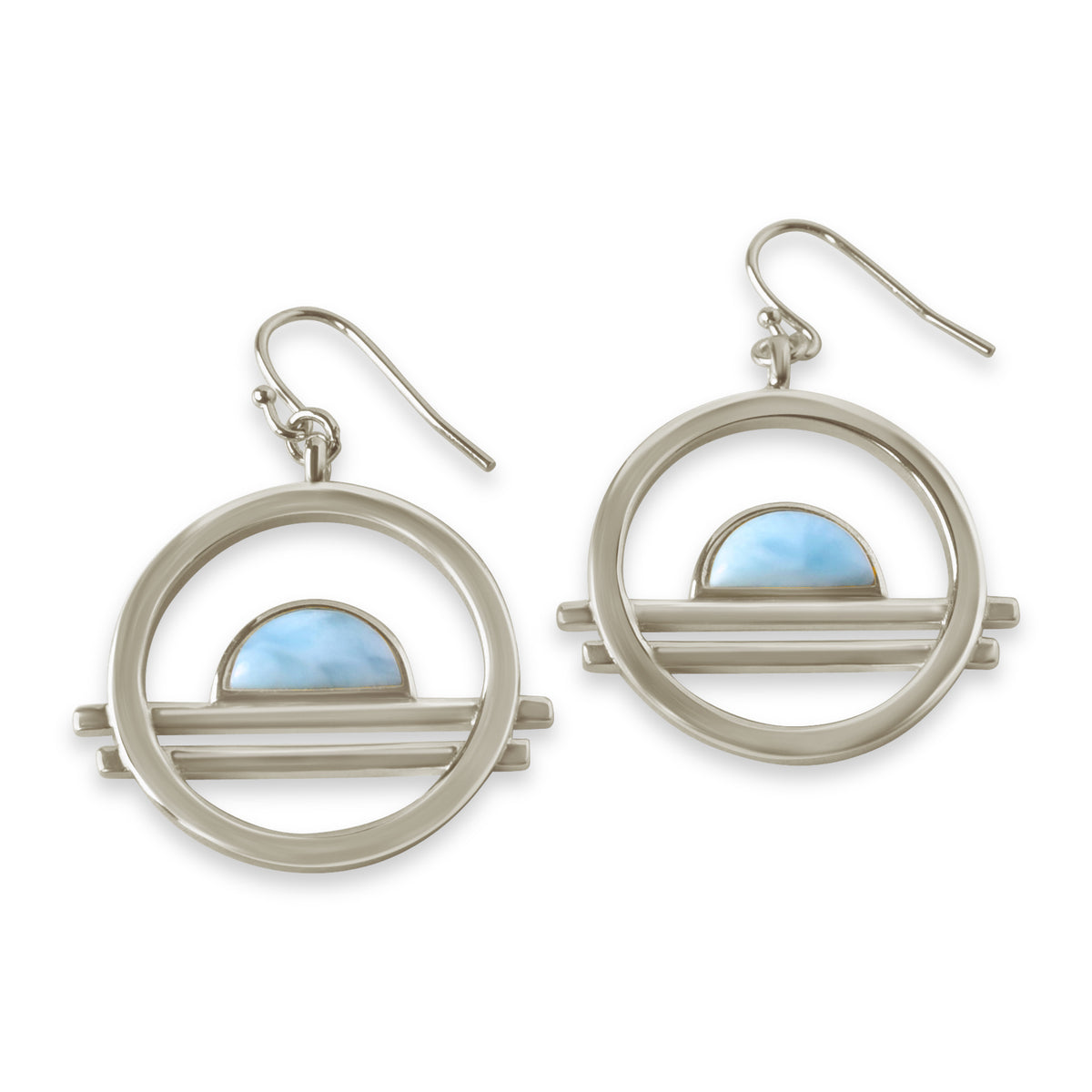 Ocean Drive Hoops- Larimar