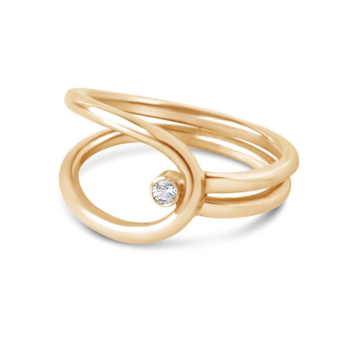 Lasso Ring in CZ, Gold or Silver