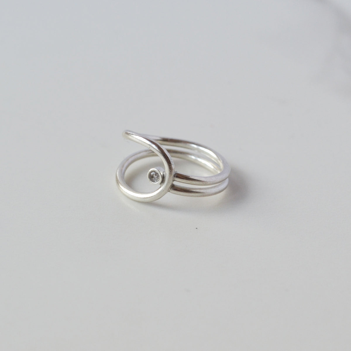 Lasso Ring in CZ, Gold or Silver