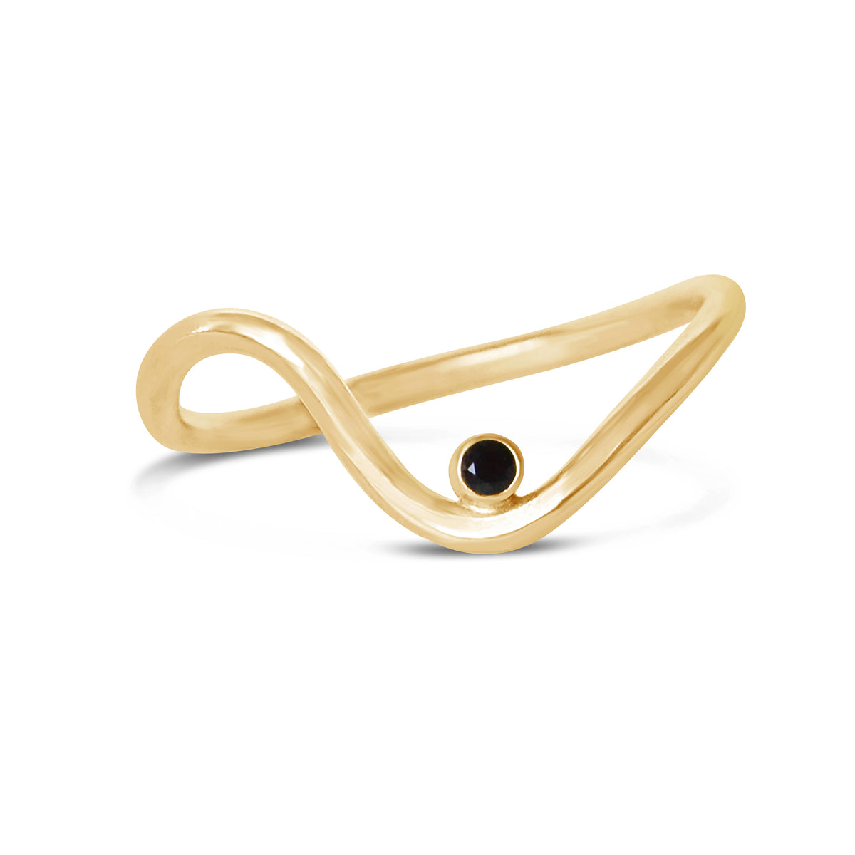 Easy Rider Ring in Black Spinel, Gold or Silver