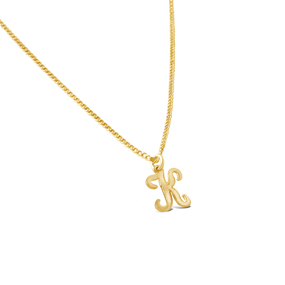 70&#39;s Initial Necklace, Gold or Silver