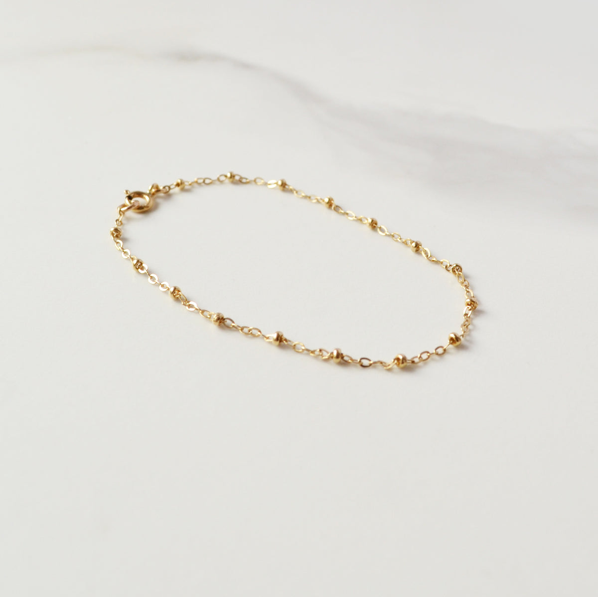 Ball and Chain Bracelet, Gold or Silver