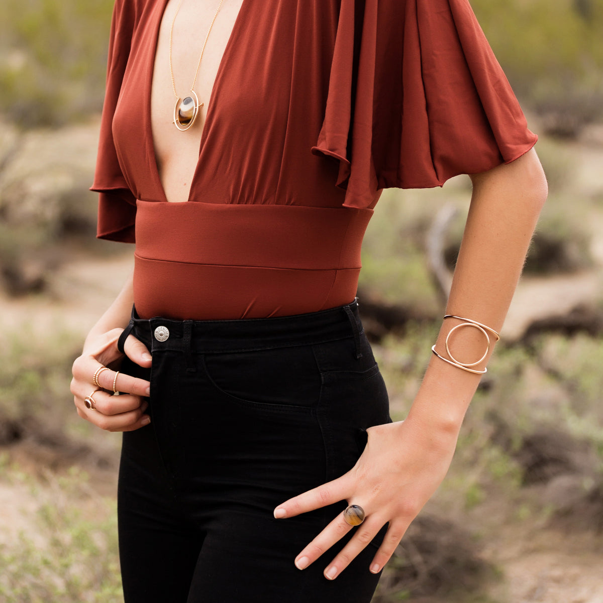 Atomic Circle Cuff Bracelet