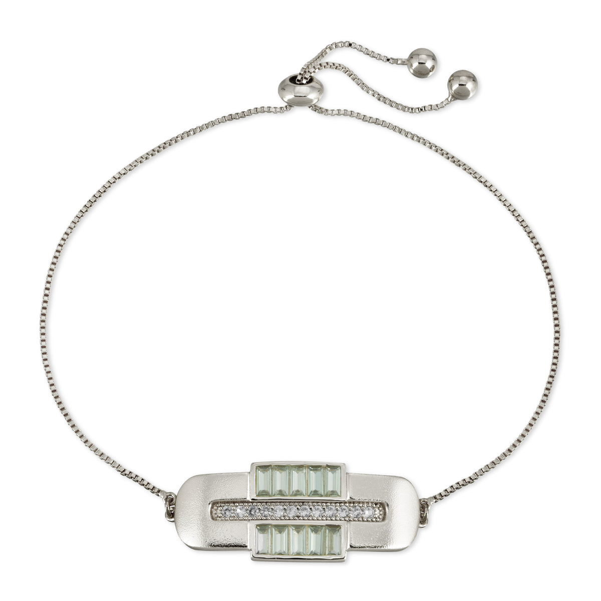 Century Chain Bracelet - Green CZ