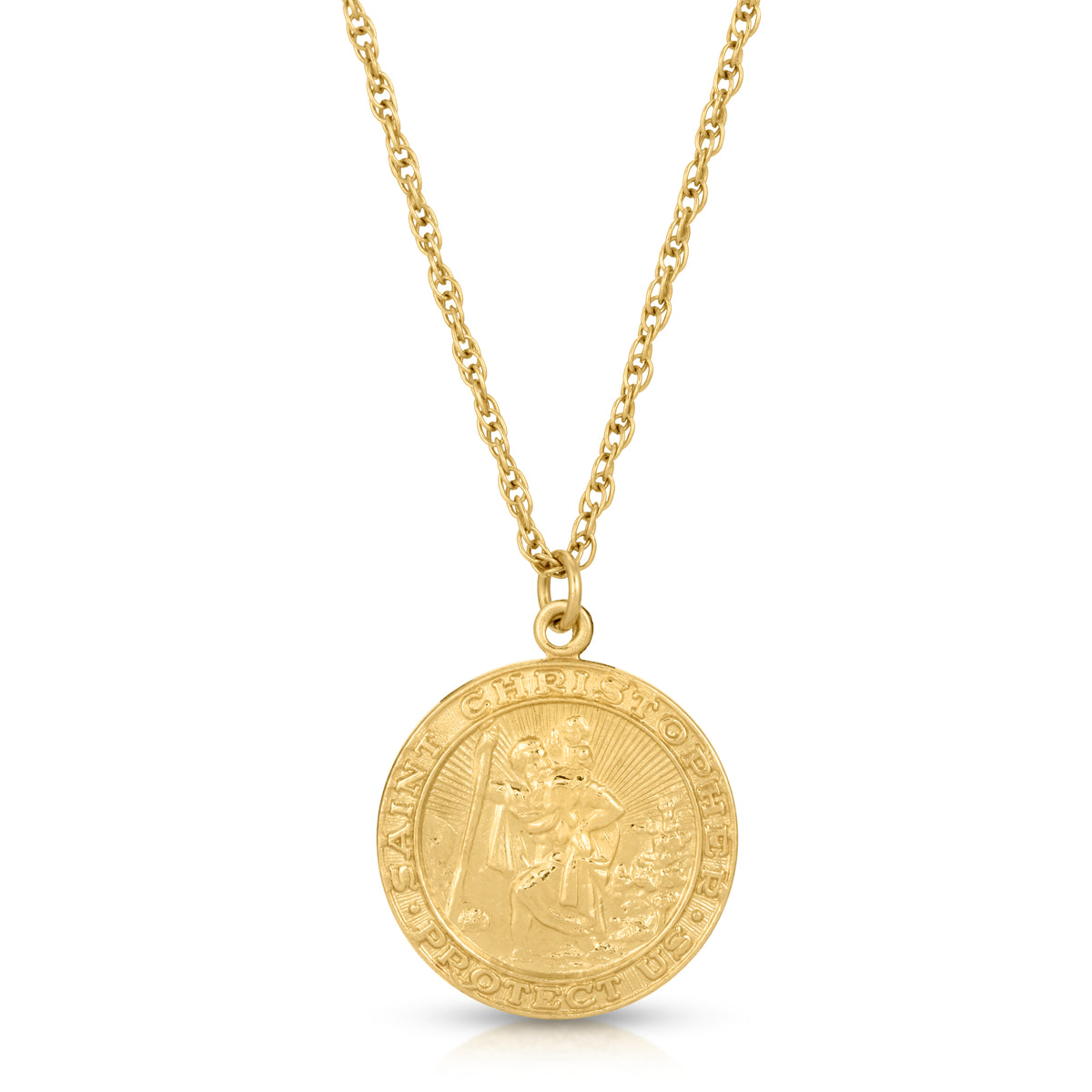 St Christopher Necklace, Gold