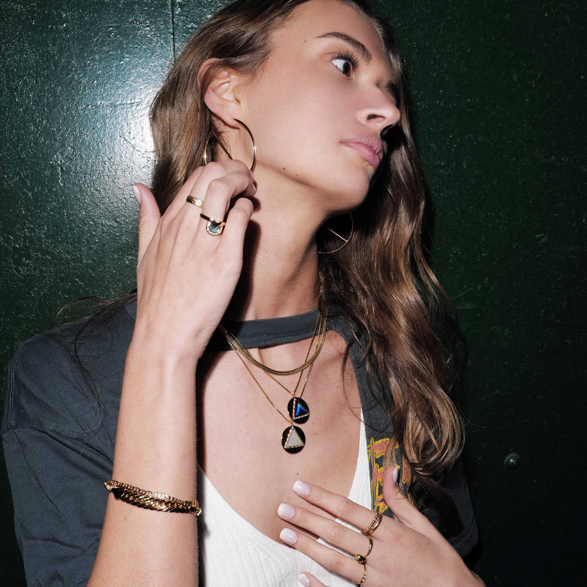 &#39;Hey You&#39; Necklace - Mother of Pearl