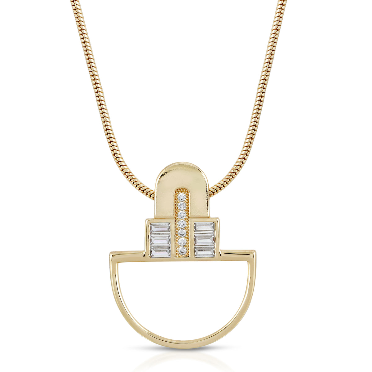 Century Arc Pendant- Clear CZ