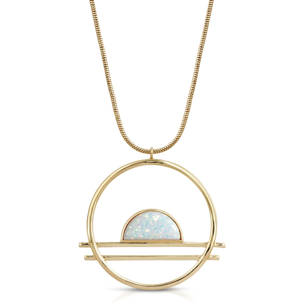 Ocean Drive Statement Pendant - Opal