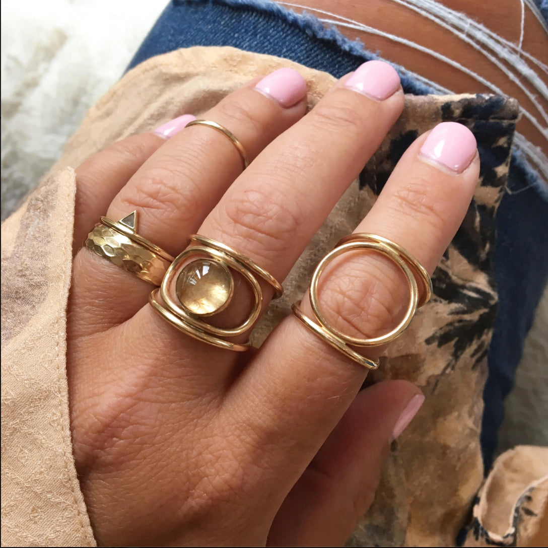 Snakeskin Band Ring, Gold