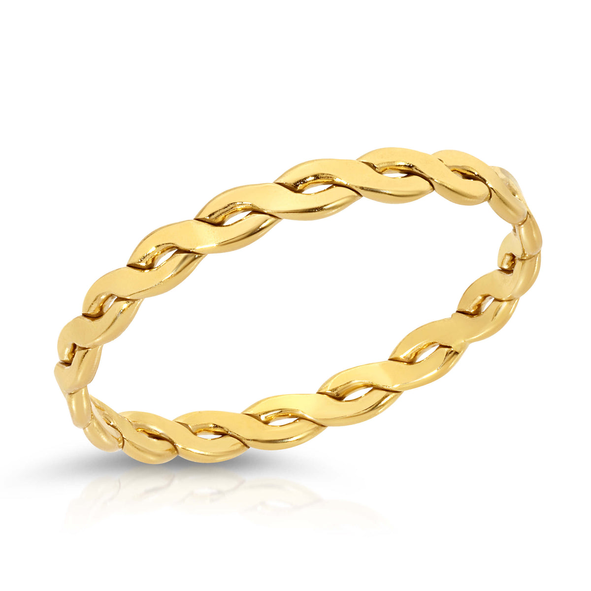 Gold Twist Band Ring