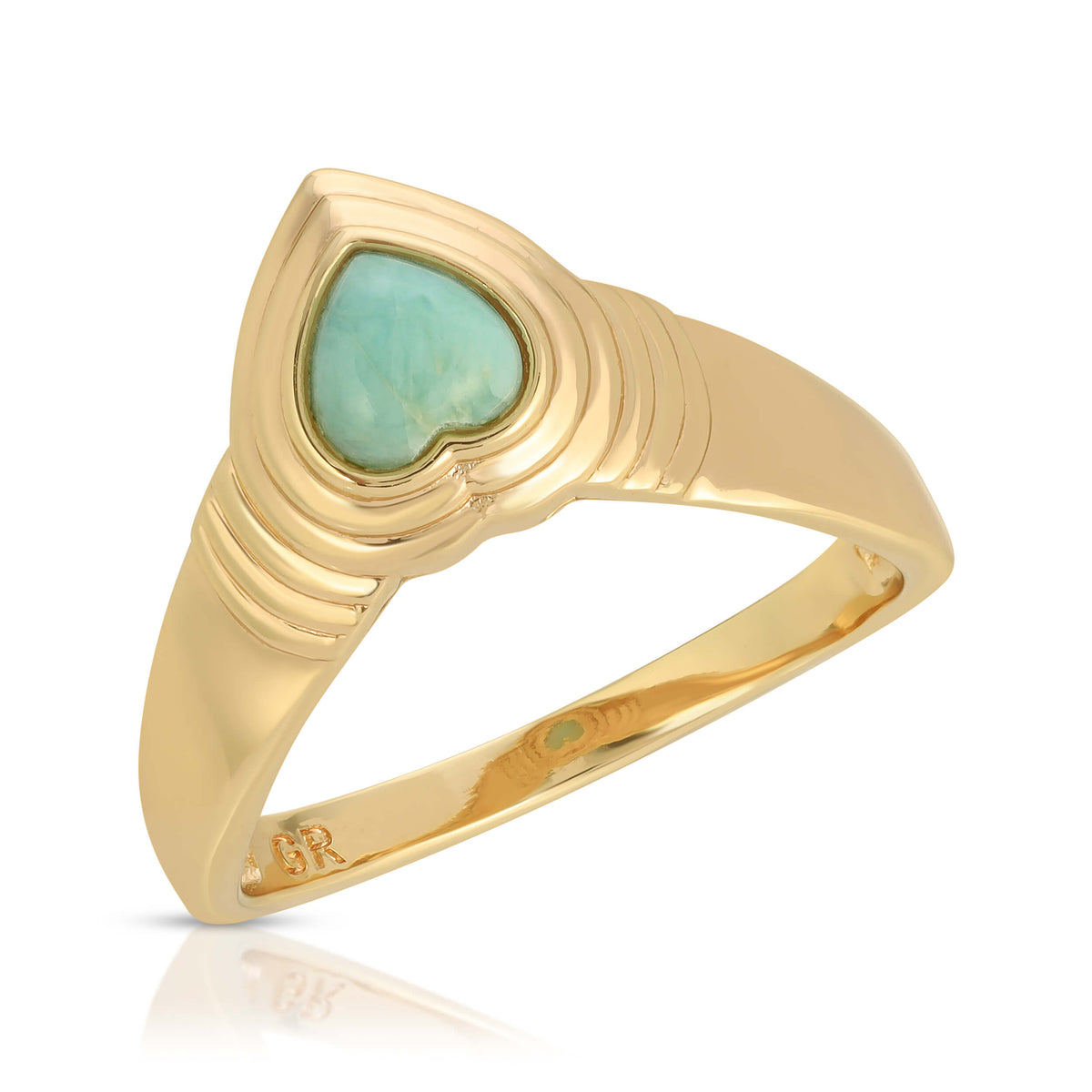 Heart of Stone Ring- Larimar