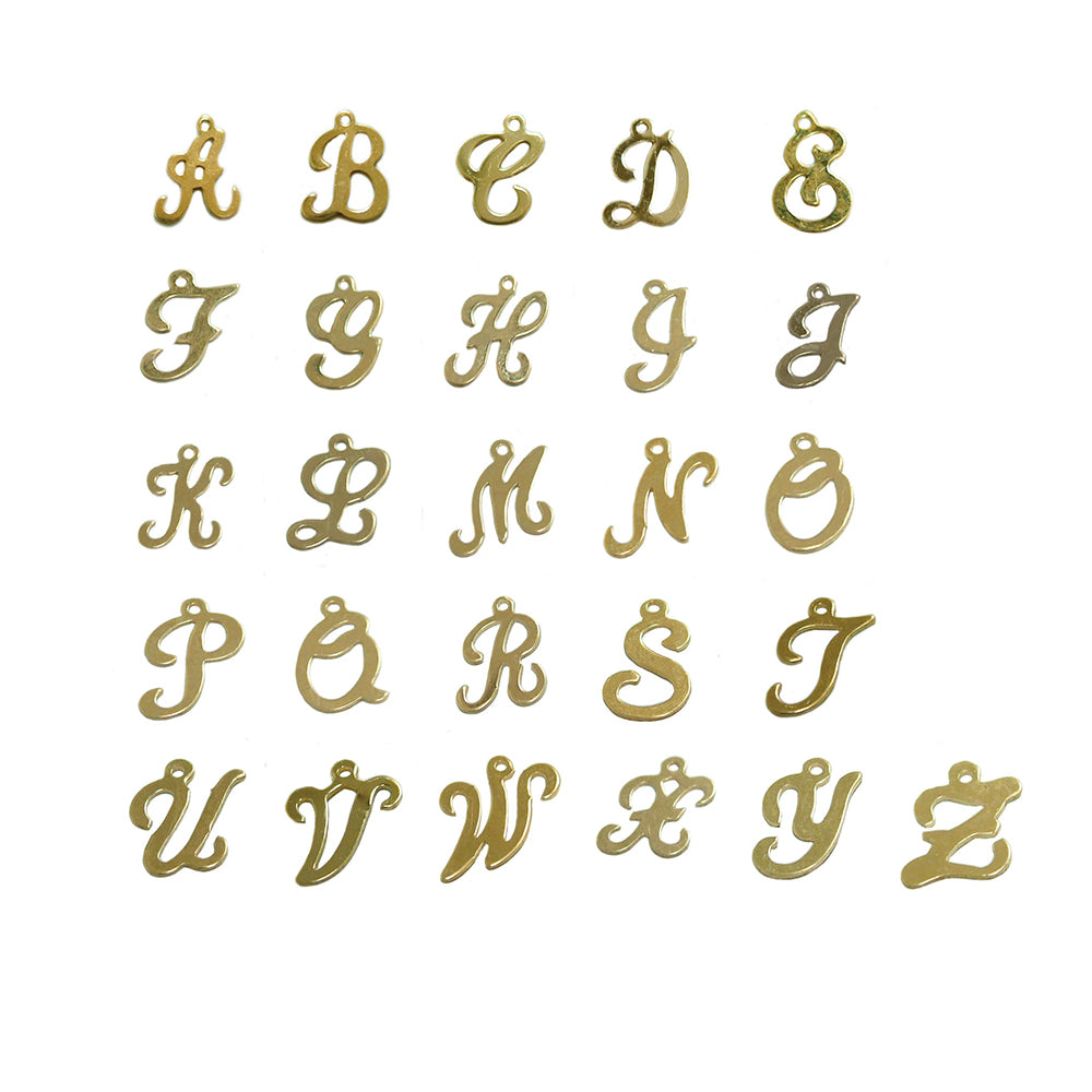 70&#39;s Initial Necklace, Gold or Silver