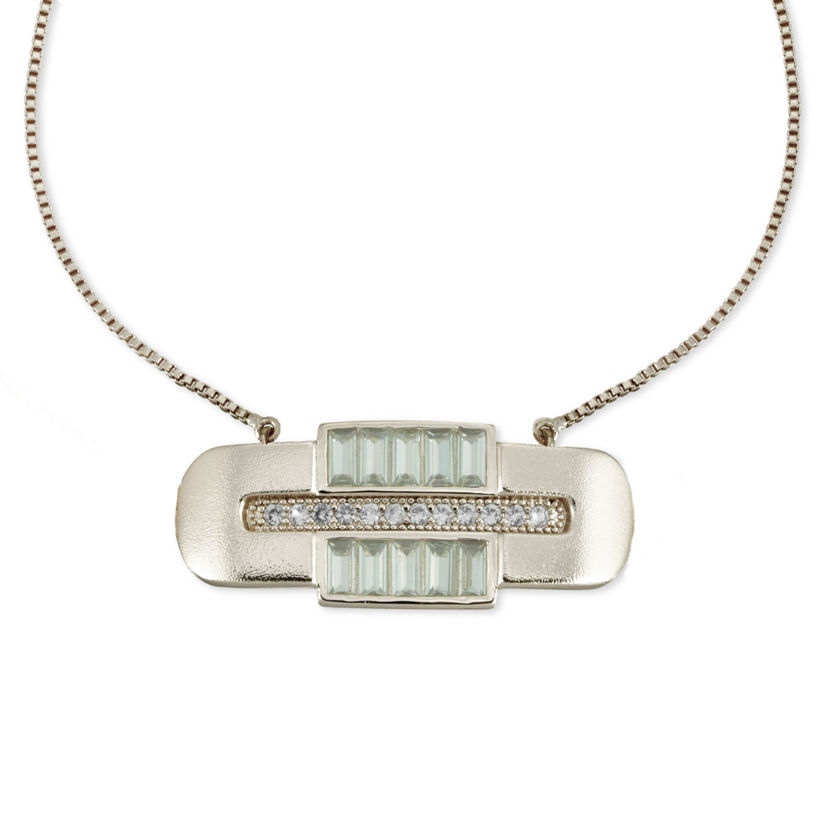 Century Necklace -  Green CZ