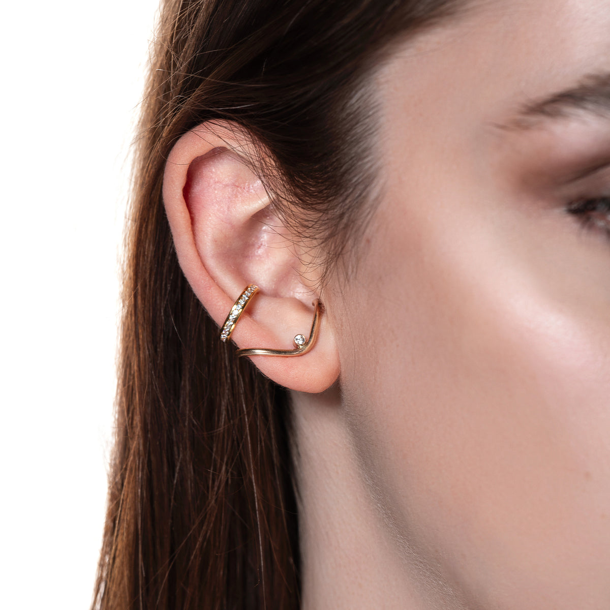 CZ Easy Rider Ear Cuff- single earring