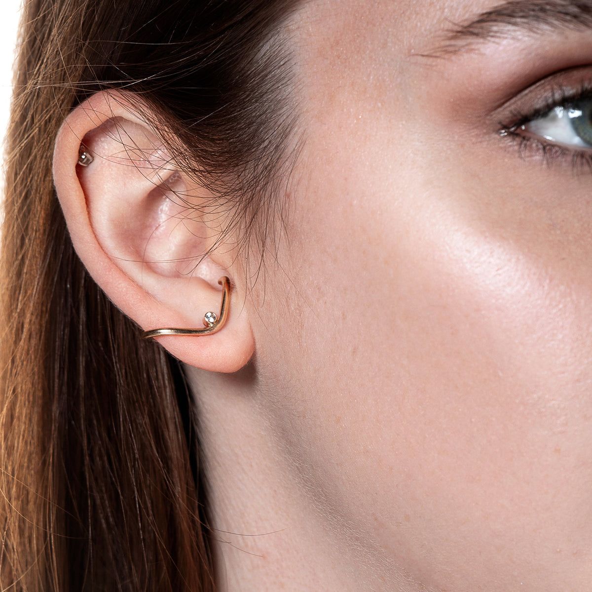 CZ Easy Rider Ear Cuff- single earring