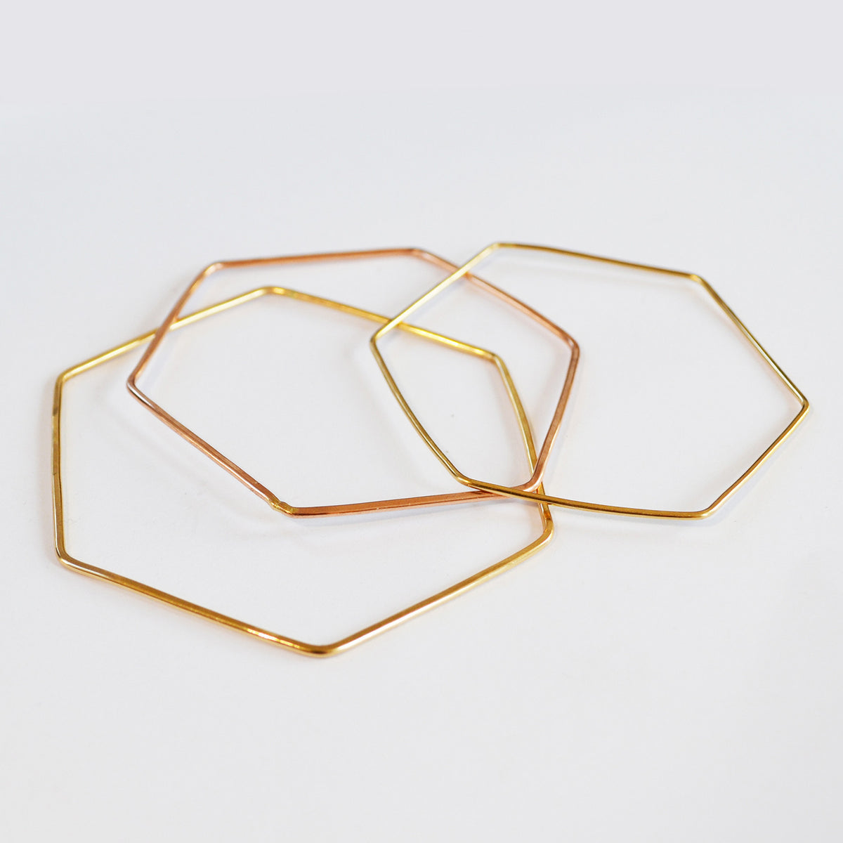 Hexagon Bangle Bracelet