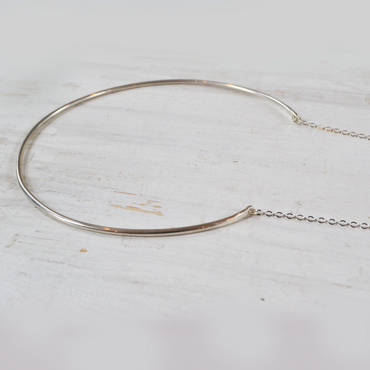 Chain Open Choker, Gold Filled and Sterling Silver