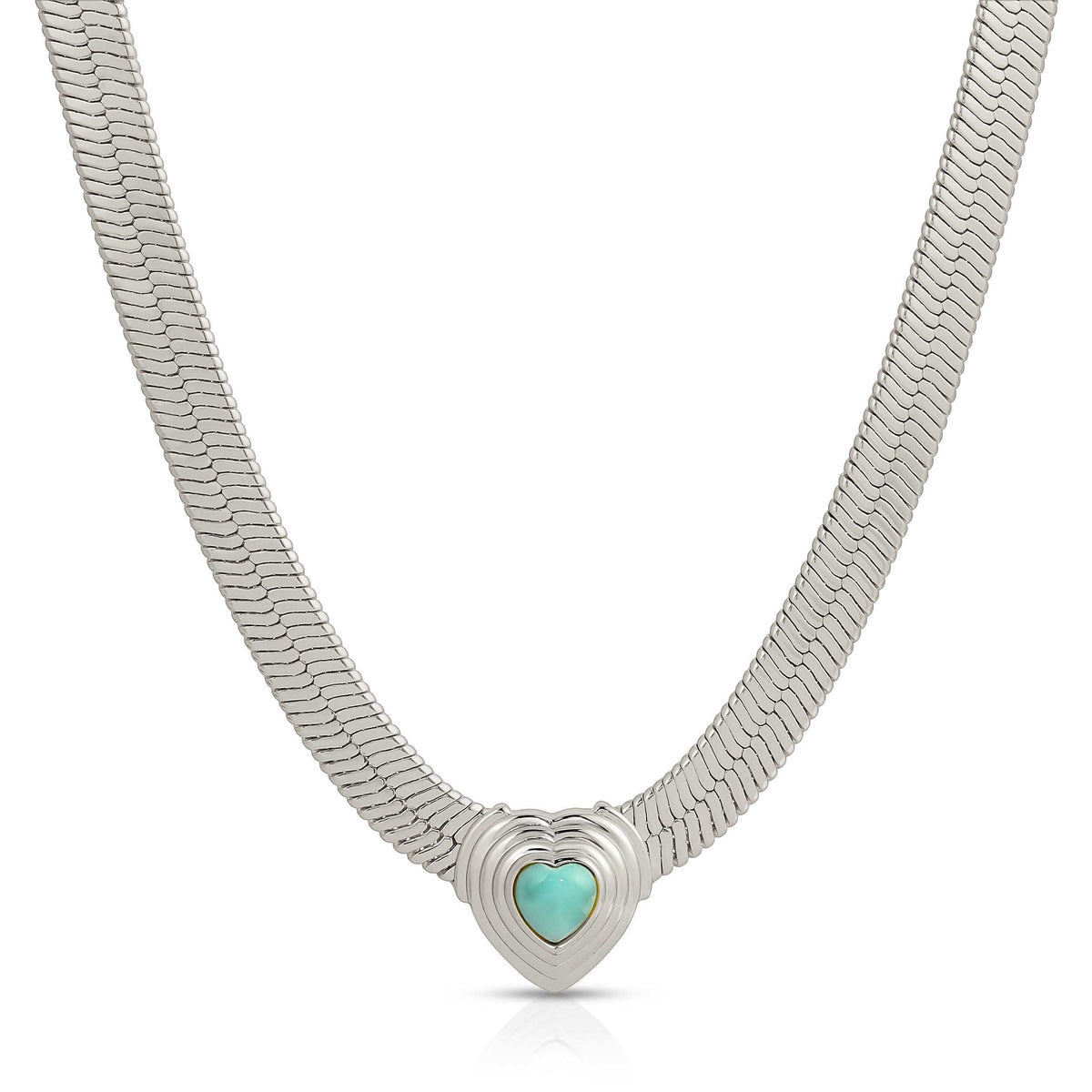 Heart of Stone Necklace - Larimar