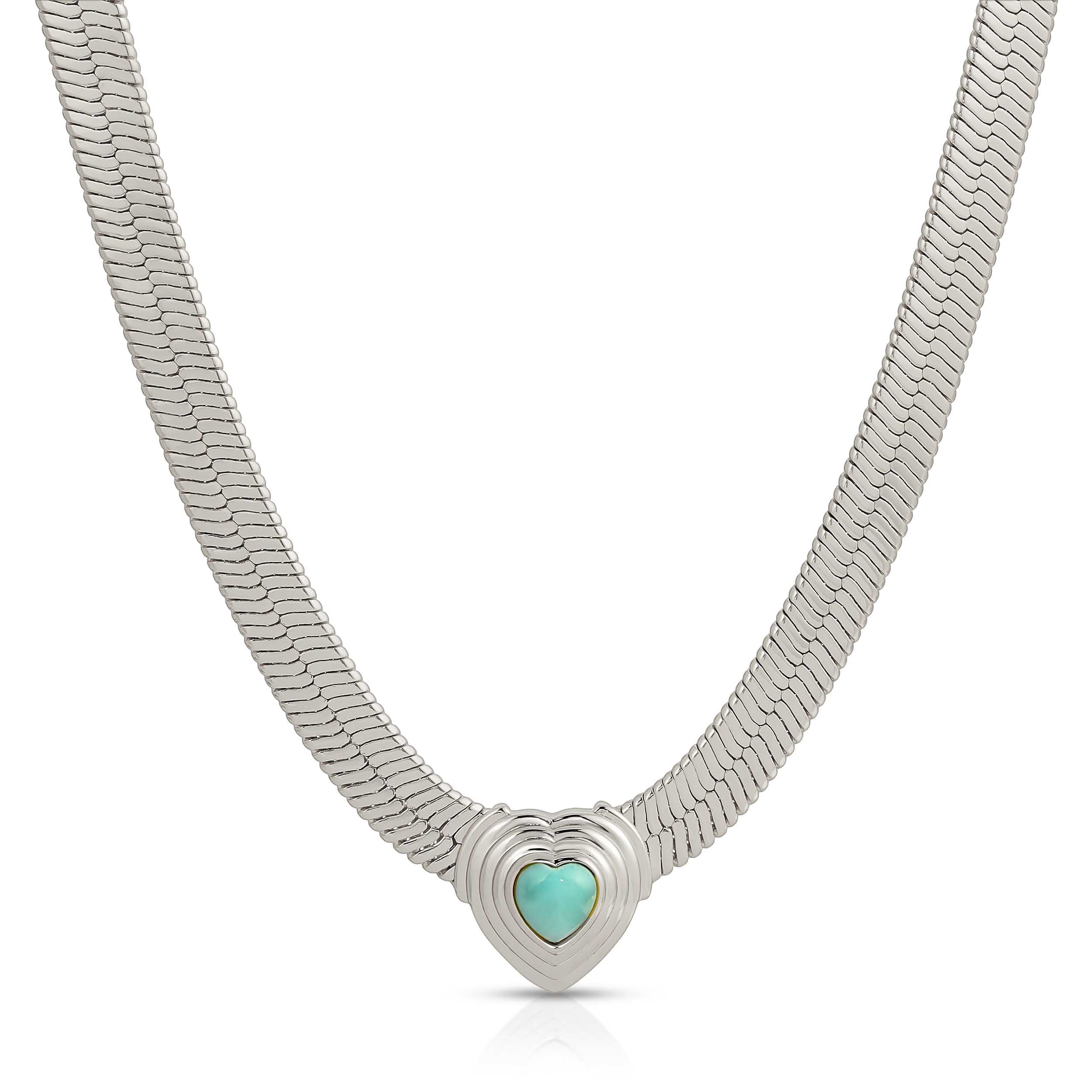 Heart of Stone Necklace - Larimar - Glamrocks